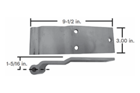 Picture of Utility 3-Hole Trailer Hinge Part # UTI03-4100-0-022